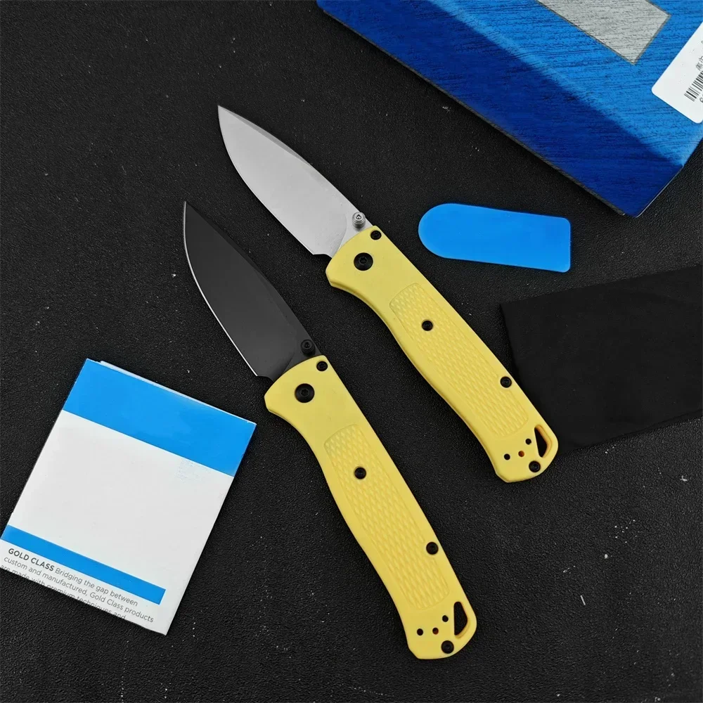 BM 535 Bugout EDC Munual Folding Pocket Knife Nylon Fibre Handle 440C Blade Survival Tactical Knife for Men Outdoor Hunting Tool