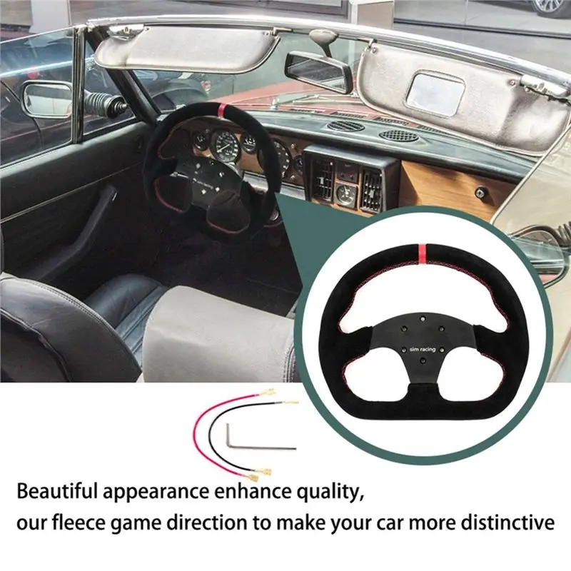 325Mm D Shape Steering Wheel 70Mm-PCD For Sim Racing