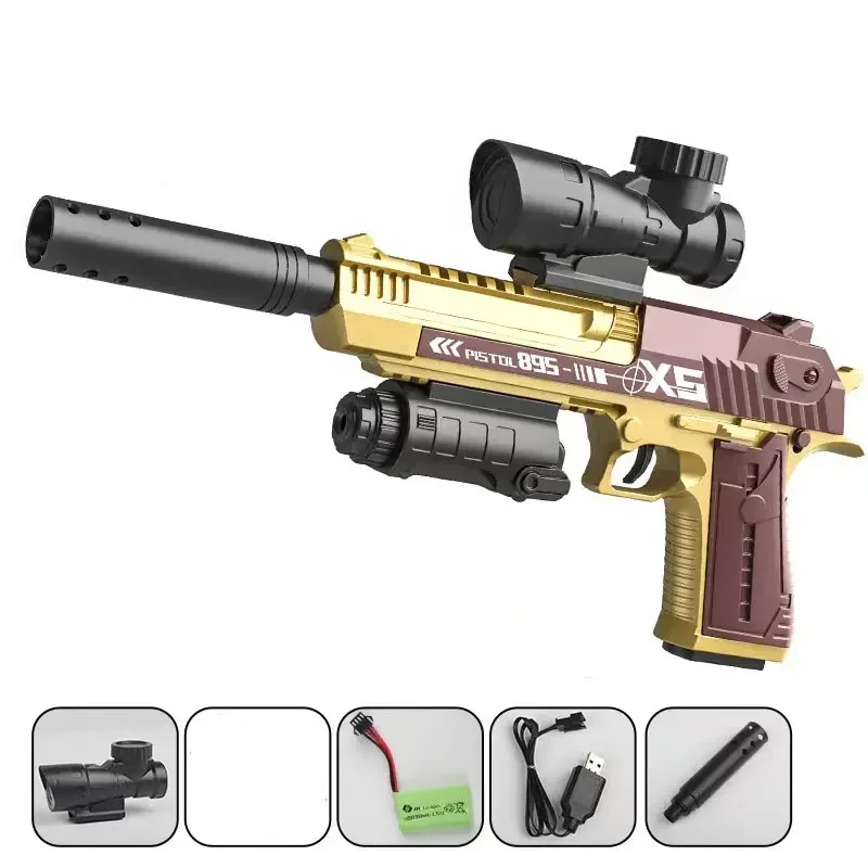 Pistola ad acqua per pistola Gel Blasters Pistola ad acqua Desert Eagle Pistola Desert Eagle elettrica Gel pneumatico automatico per bambini adulti Giochi CS Go