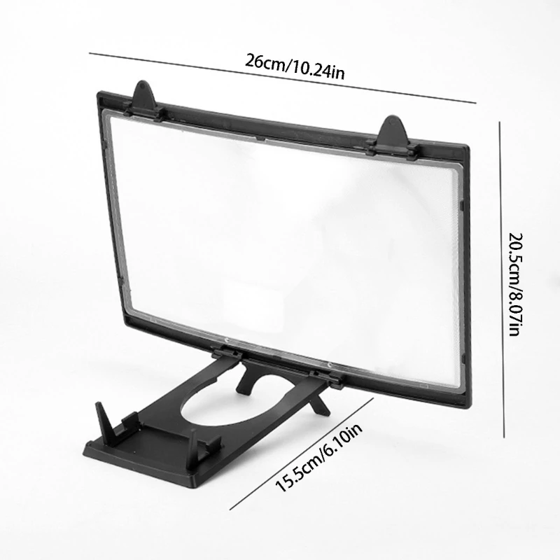 Curved Screen Phone Magnifier Foldable Portable Projector Screen Enlarger For Movies And Videos D2RC view 6