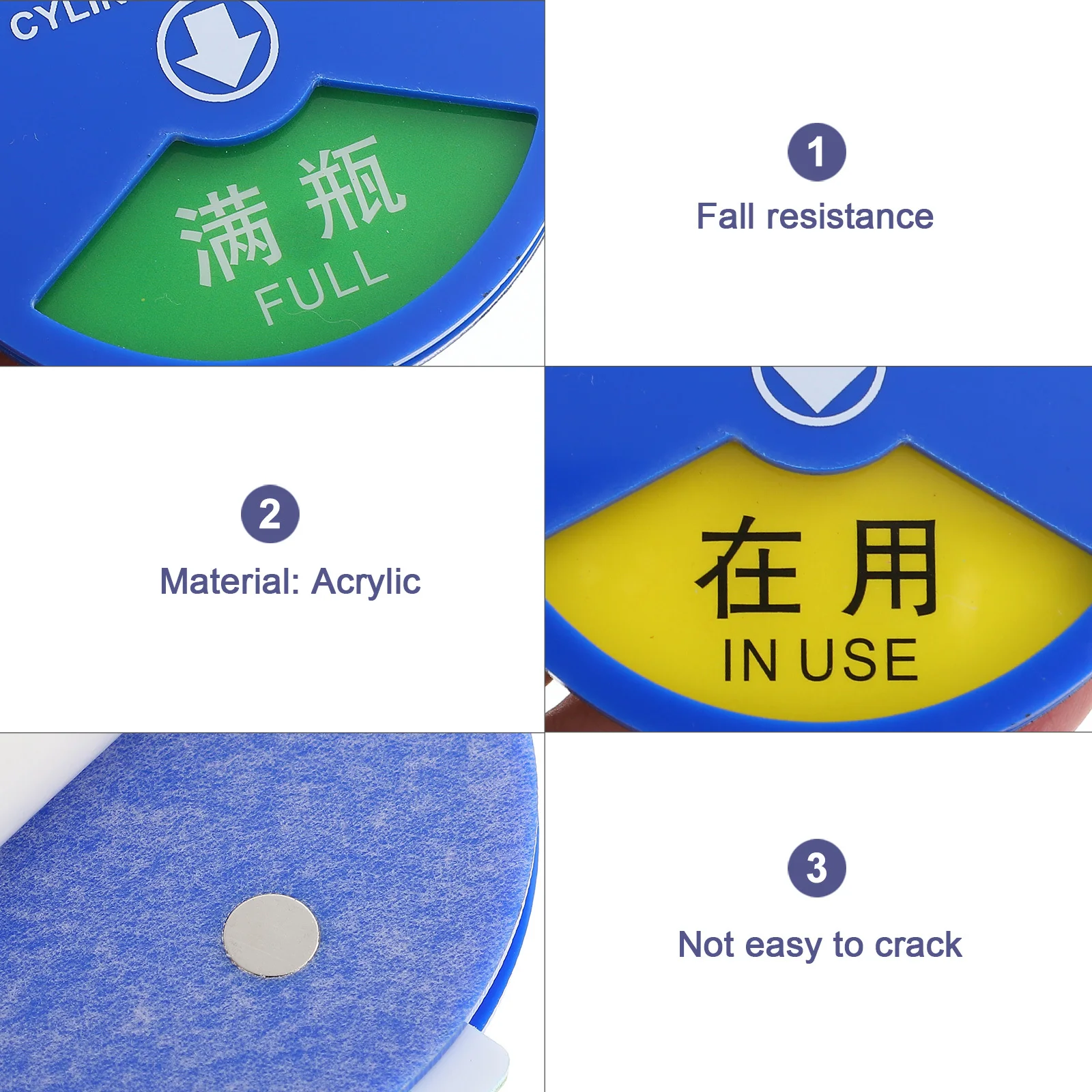 Hospital Oxygen Cylinder Status Identification Plate Durable Practical Cylinder Status Tag Easy Tracking System