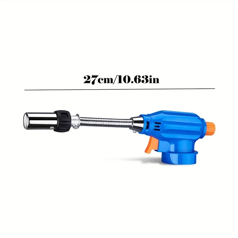 27CM Gas Torch Flame Gun With Hose Spray Head Butane Burner Camping Lighter Welding Equipment Kitchen Ignition Outdoor Tools