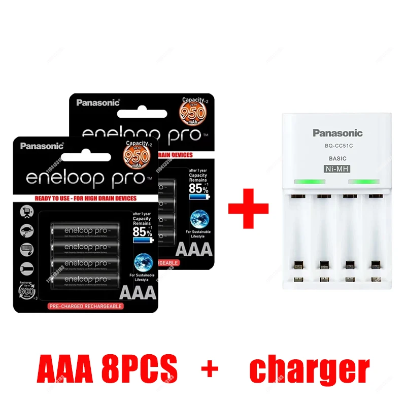 Originele Panasonic Eneloop Pro 950mAh AAA-batterij voor zaklamp speelgoedcamera Vooraf opgeladen oplaadbare batterijen met hoge capaciteit
