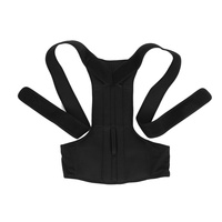 Posture Corrector Black L Adjustable Back Brace For Men Women Lumbar Support Belt To Relieve Shoulder Neck Pain