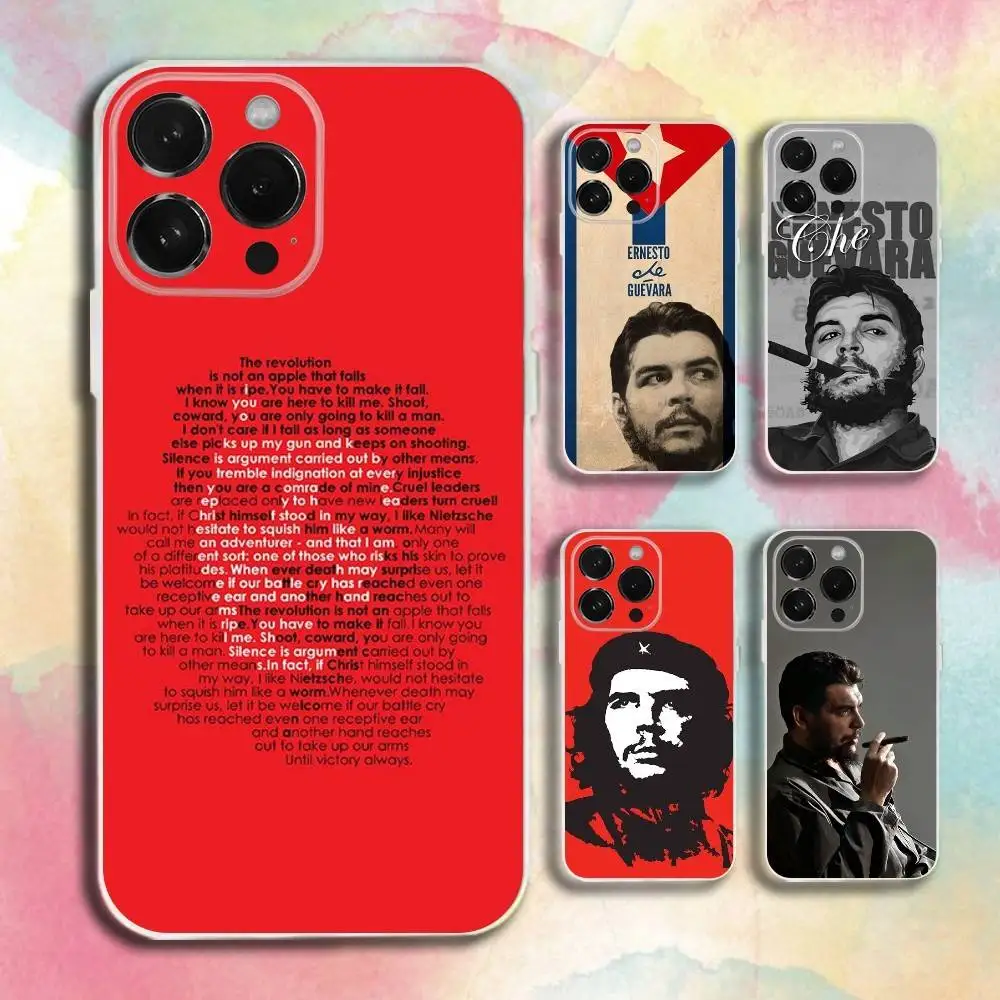 

Che Guevara Phone Case For iPhone 16,15,14,13,12,11 Plus,Pro,Max,XR,XS,Plus,E,SE4,Mini Transparent Cover
