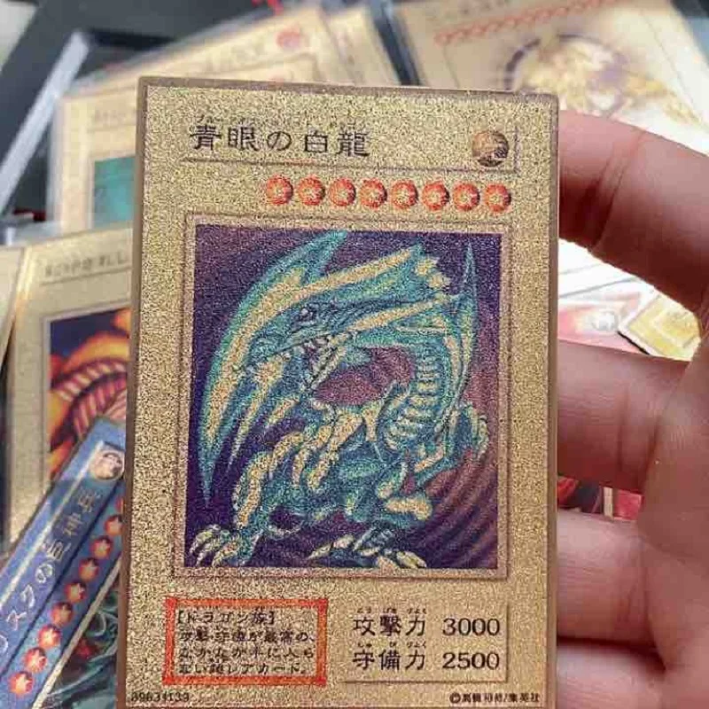 Yu Gi Oh  Self made metal card stainless steel three magic gods light creator can customize hobby collection card