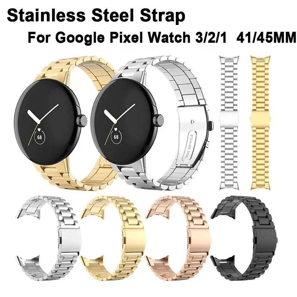 Correa de Metal de acero inoxidable para reloj, accesorios de pulsera de repuesto para Google Pixel Watch 3/2/1 ﻿, 41/45MM, novedad