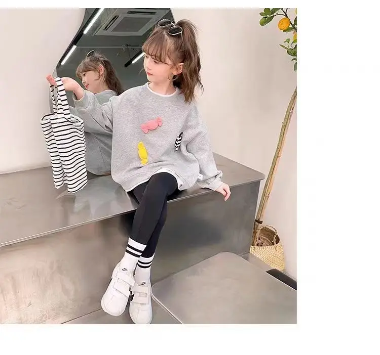 Koreanische Version Kleidung Baby Mädchen Langarm Kinder Neue Frühherbst-Sweatshirts Niedliche Bedruckte Pullover Kinder Freizeitkleidung – Detail 14