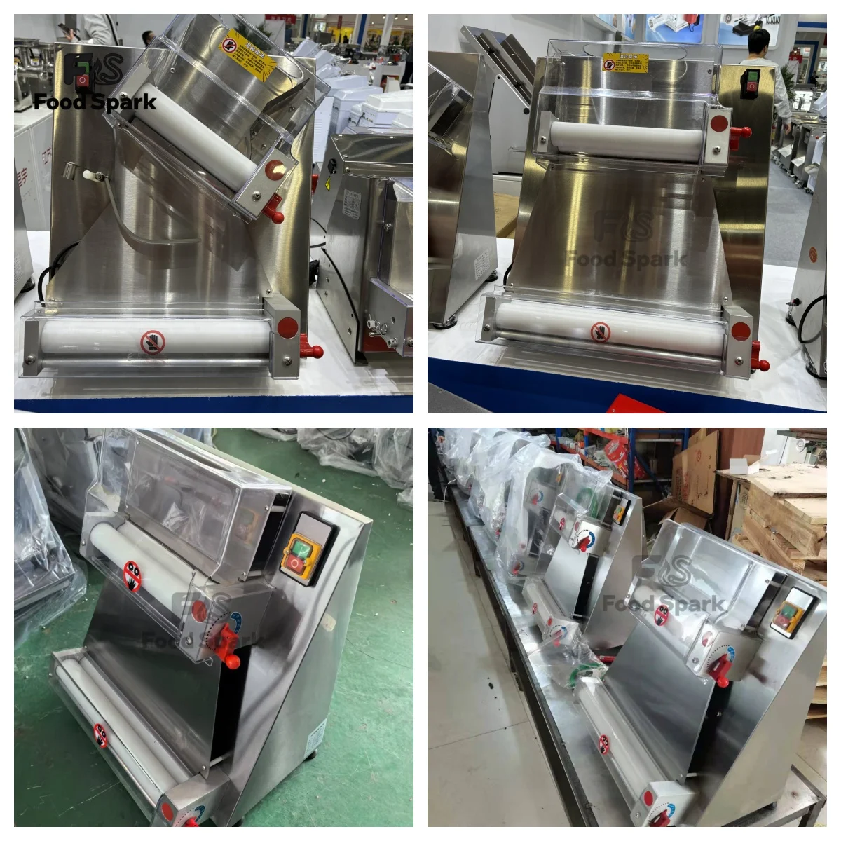 CE Wholesale Automatic Pizza Dough Former Roller Sheeter Flattener Machine for Bakery Use Bread Application