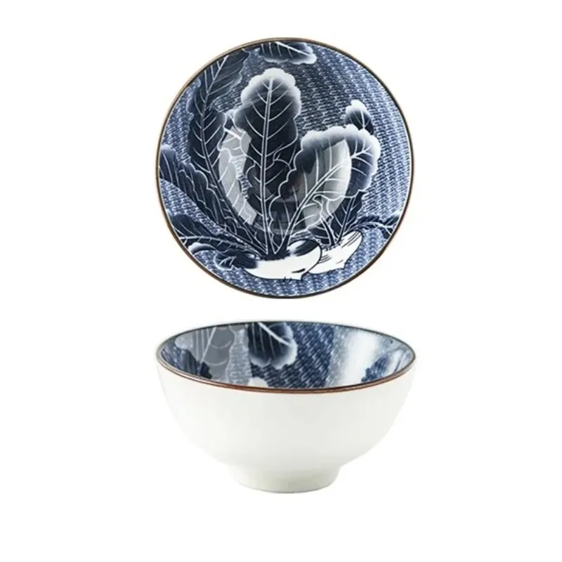 CHANSHOVA-Chinese Retro Style Ceramic Bowl, Rice Salad Bowl, Chinese Porcelain Noodle Bowl, Dining Tableware, 250ml, T045