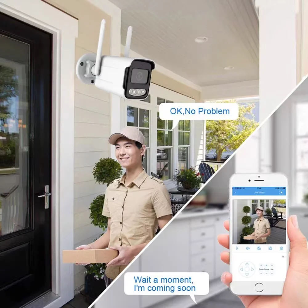 كاميرا Tuya 4K 8MP Dual Bands 2.4G و5G Wifi 6 Bluetooth Cctv للأمن الخارجي IP كاميرا مصغرة مع رؤية ليلية كاملة الألوان