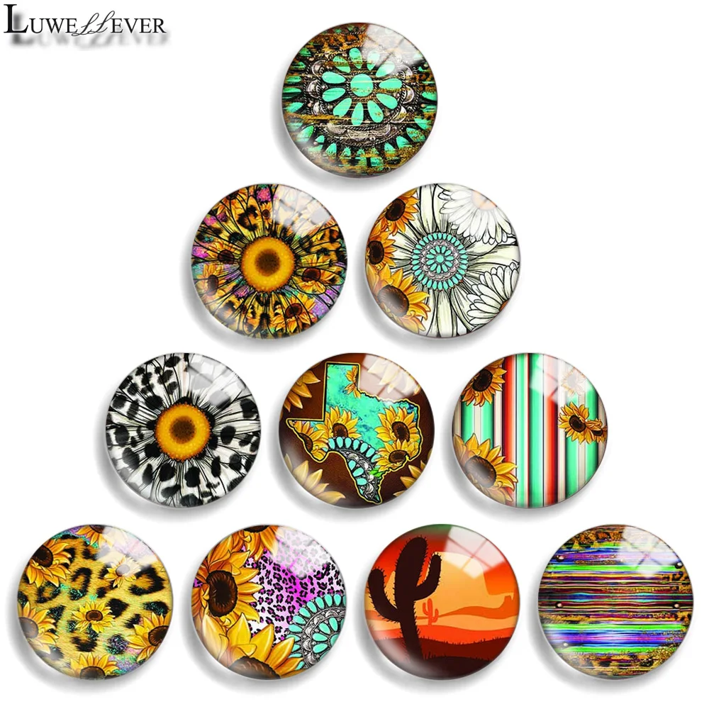 12mm 10mm 20mm 25mm 30mm 40mm 853 US West Mix Round Glass Cabochon Jewelry Finding 18mm Snap Button Charm Bracelet