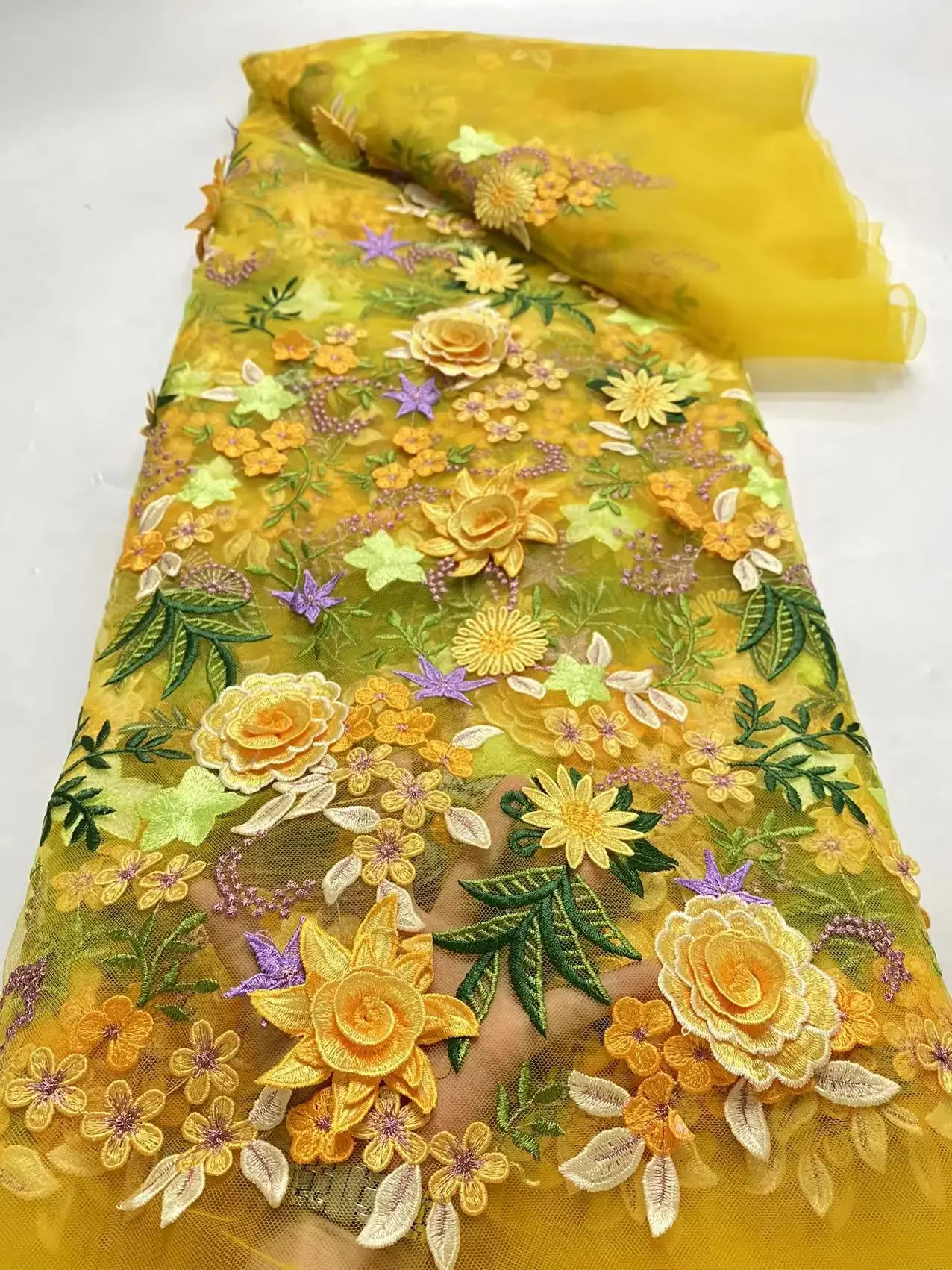 

3D цветочная кружевная ткань, последняя тюлевая кружевная ткань, вышитая аппликация, нигерийская ткань с бусинами для шитья платьев D62141