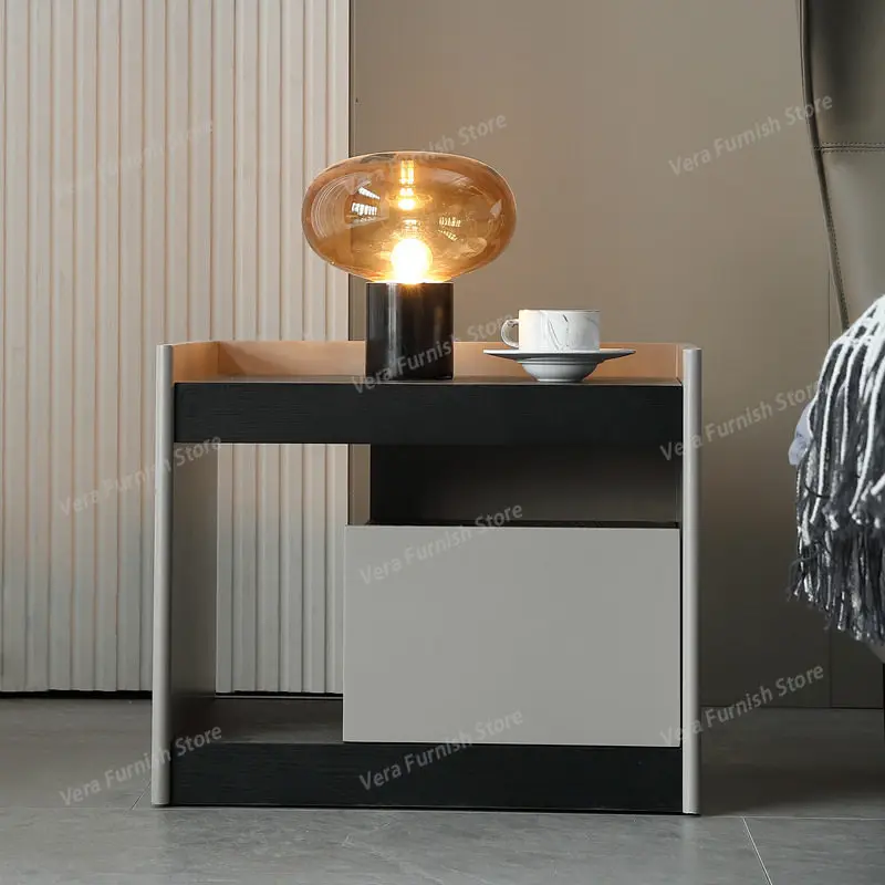 

Nordic Modern Console Tables Italian Lacquered All-solid Wood Simple Nightstands Creative Small Storage Furniture Armoire JT40C