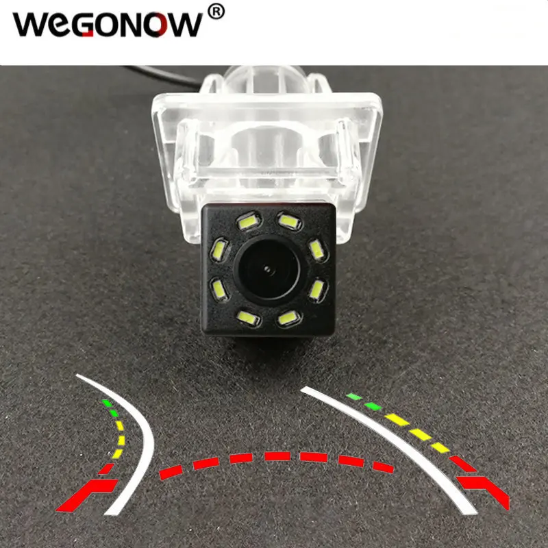 HD Wireless Car CCD Rear Camera Fisheye 4 8 12 led dynamic Night Vision For Mercedes Benz C E S CL Class W204 W212 W216 W221