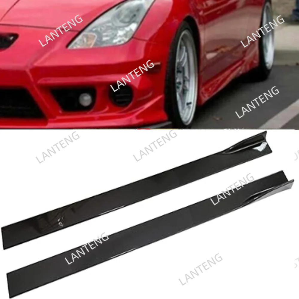 Car Side Skirt Splitter Extension Rocker Panel Lip For T0yota Celica 2001-2005 Carbon Fiber Painted Body Kit Exterior Part
