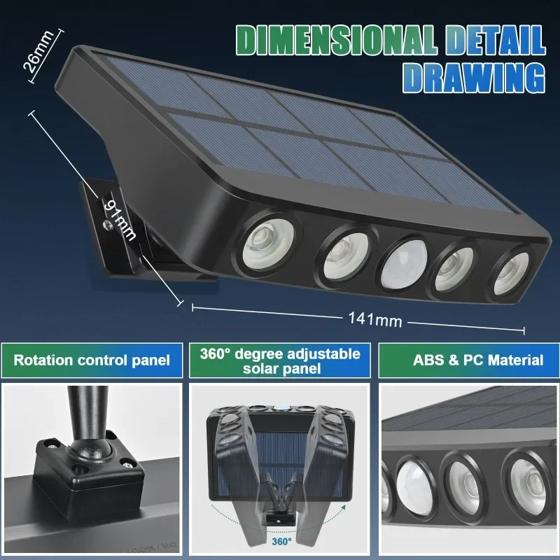 DurableDecorative Wall Lamp New Solar Induction Lawn Floor Plug Household Outdoor Spotlight Courtyard Waterproof