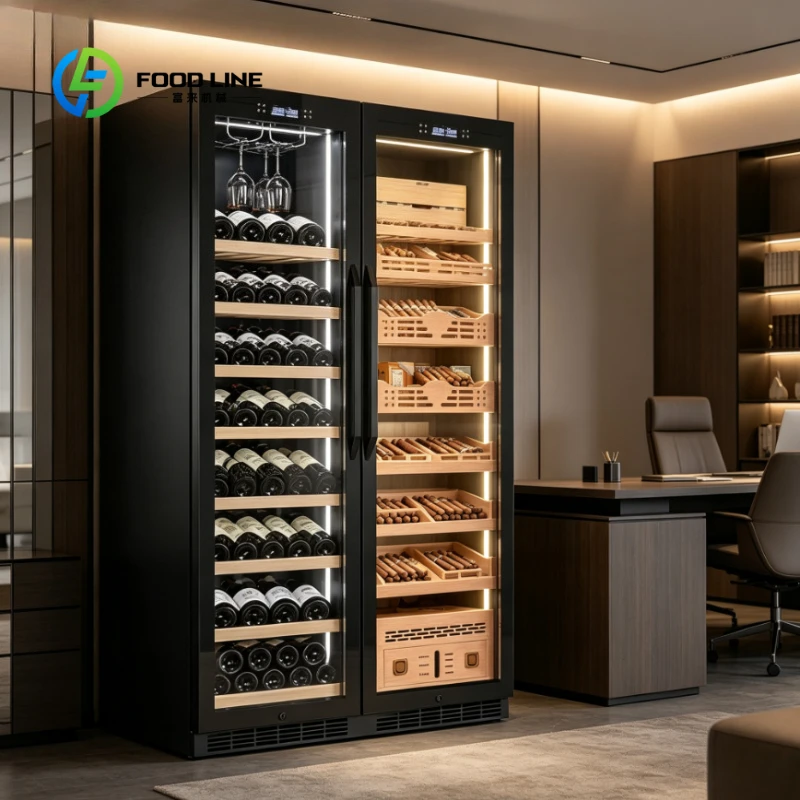 Customized Professional Refrigerated Display Cabinet Glass Door Cabinet Wine Collectables Refrigerated Display Case for Counter