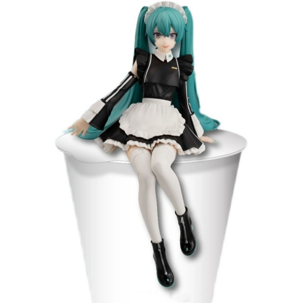 14cm Neue Anime Hatsune Miku Virtuelle Sängerin Manga Sitzende Pose Modellfiguren Computer-Schreibtisch Tortendekoration Niedlich Kostenloser Versand