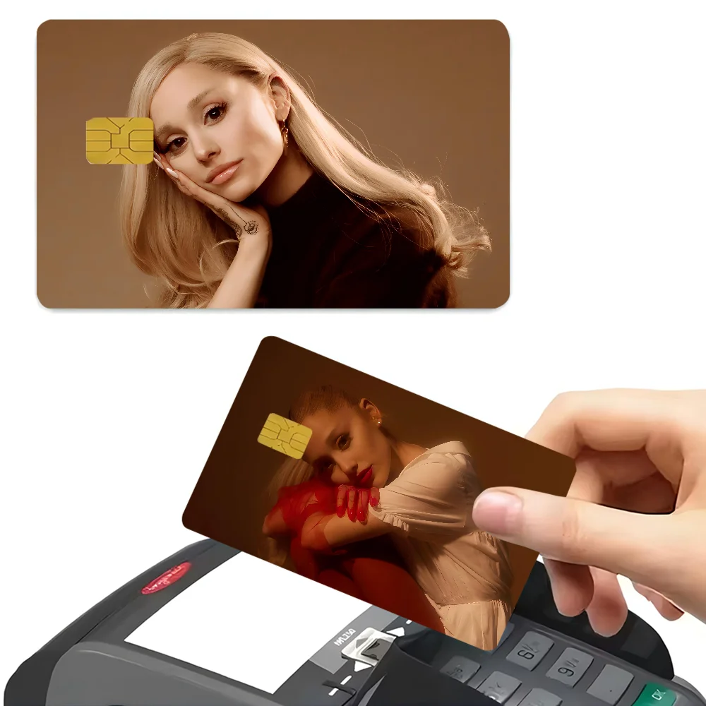 A-Ariana Grande Anmie Sticker Film Skin Cover For Credit Card Debit Bank Card Front