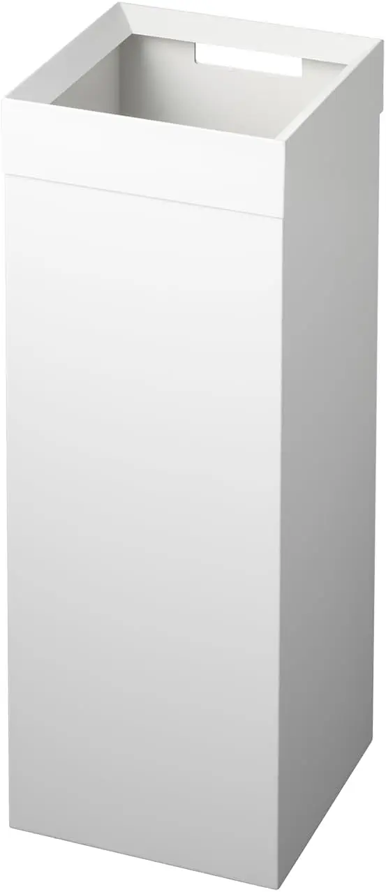 

Home Tower Tall Trash Can - Modern Garbage Waste Basket With Handle For Kitchen Bathroom Office - Steel - 7.25 Gallons