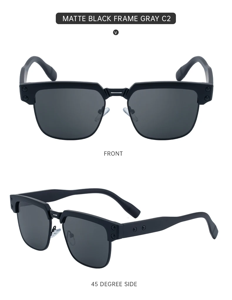Steampunk Polarisierte Quadratische Sonnenbrille für Herren 2026 Luxusmarke Vintage Punk Metall Outdoor UV400 Sonnenbrillen Klassische Fahrbrillen – Detail 13