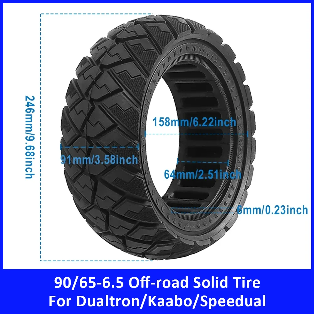 

Для Dualtron/Kaabo/скоростного электрического скутера 90/65-6,5 утолщенная износостойкая бескамерная шина вездеходная внедорожная твердая шина