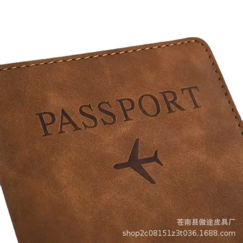 New Elastic Band Leather Passport Cover RFID Blocking For Cards Travel Passport Holder Wallet Document Organizer Case Men Women