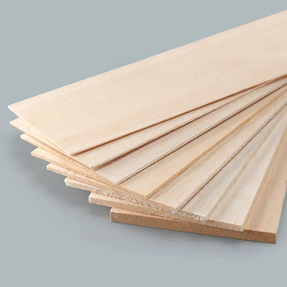 Rectangular Light Wood Sheet 0.75/1/1.5/2/8mm*310*100mm Solid Wooden Board DIY Model Material Crafts Decoration Making Parts - view 6