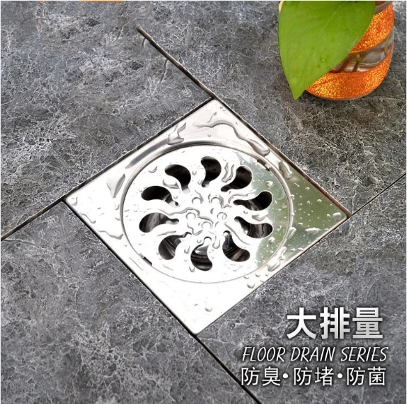 Shower Drain Thick SUS 304# Stainless Steel Floor Drain Ordinary Bathroom Toilet Kitchen Balcony Dedicated To prevent odor