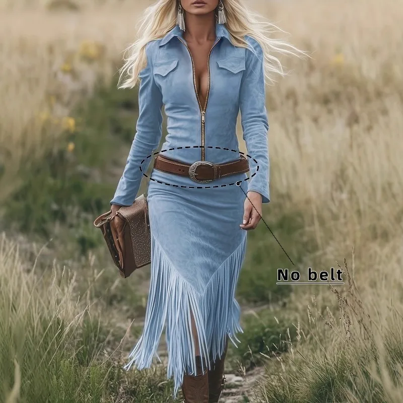 cute western dress for women Women's Cowgirl 70s Vintage Elegant Colorblock Maxi Dress Fall Casual Long Sleeve Boho Long Dress,White,S at Amazon Women's Clothing store Western events Classy Cowgirl Cute Western Outfits