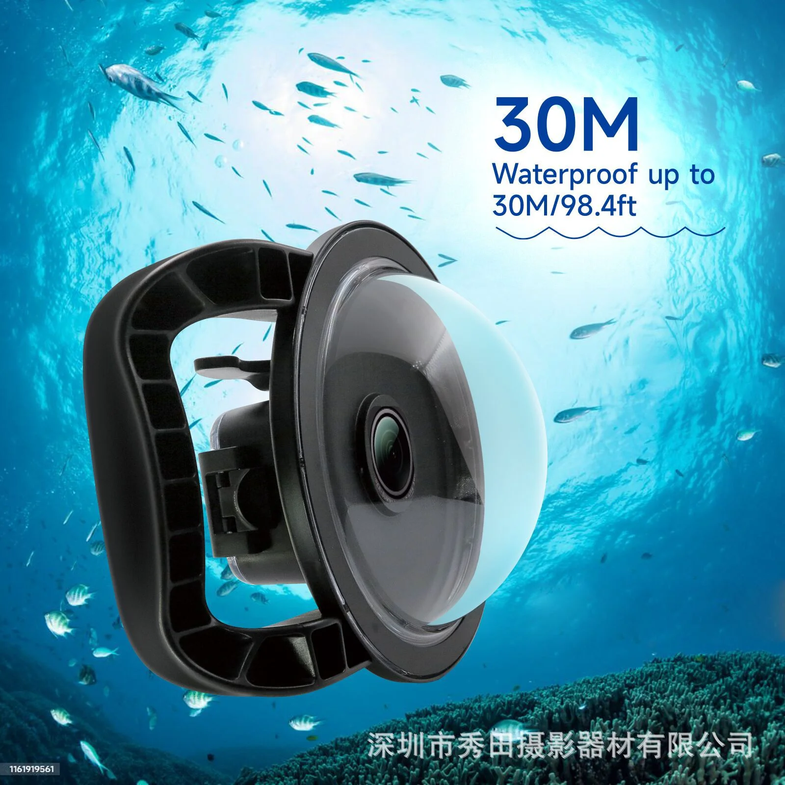 30M Waterproof Dome Port Underwater Housing Case With Floating Handle Trigger For Insta360 ACE Pro