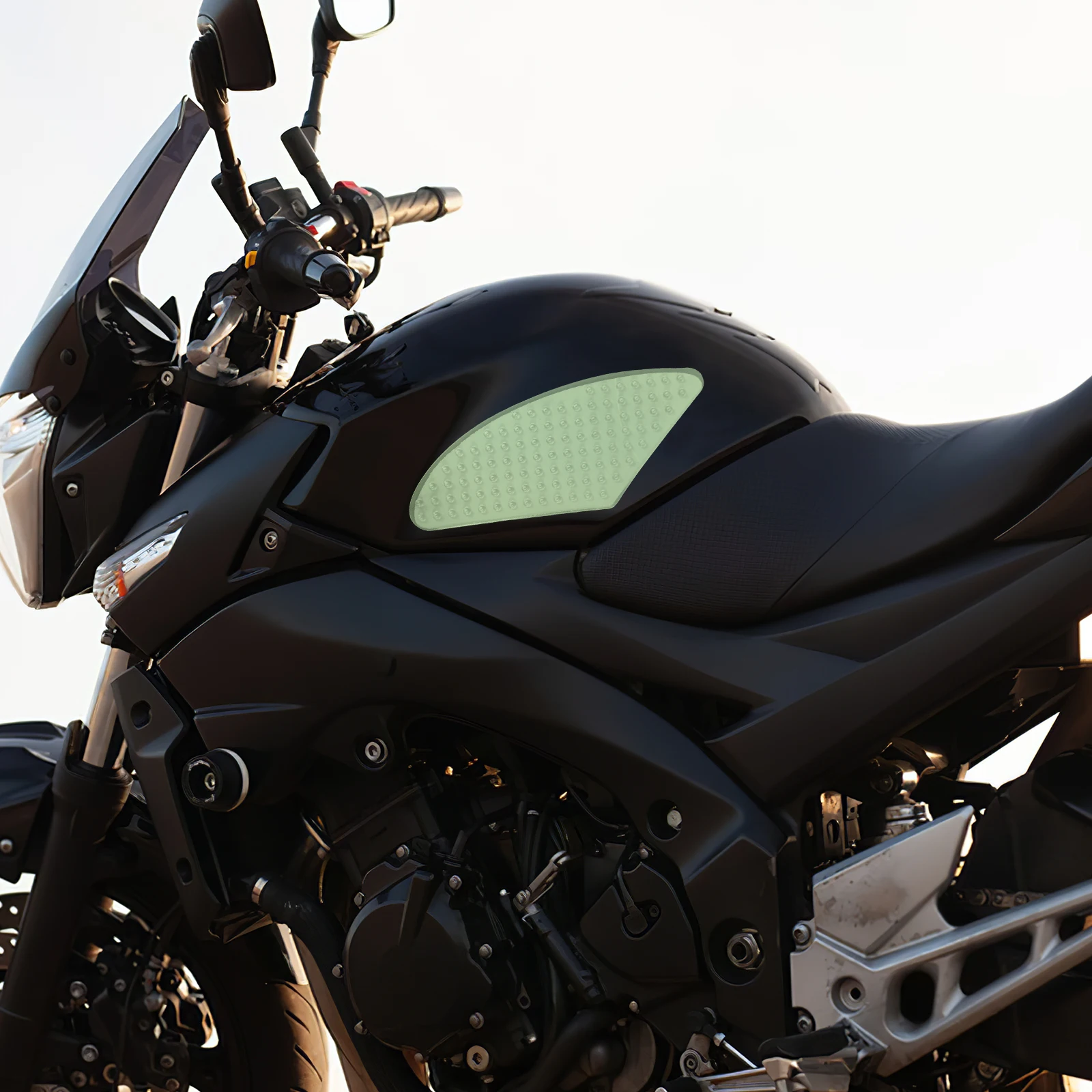 

2 Motorcycle Grips Rubber Stickers Traction Pads Side Protectors Waterproof Insulated Anti Slip Decals Fuel Tank Pad Gas Tank