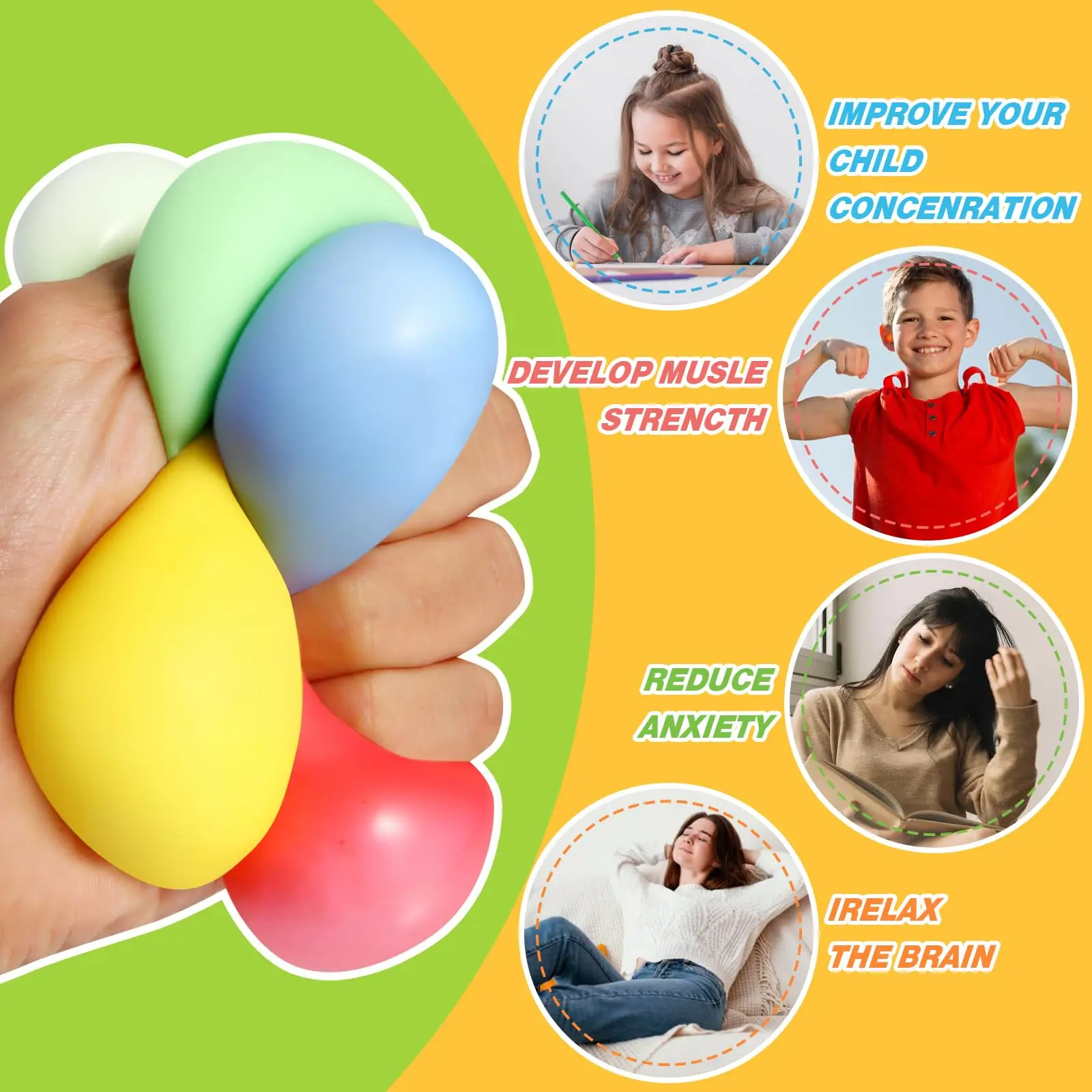 ลูกบาศก์บีบคลายเครียดแบบเพิ่มความรู้สึกช้าๆ ของเล่นบีบสควิชชี่ ของเล่นเสริมพัฒนาการสำหรับเด็กและผู้ใหญ่ ใช้ในห้องเรียน ของชำร่วยงานปาร์ตี้ บีบยืดได้