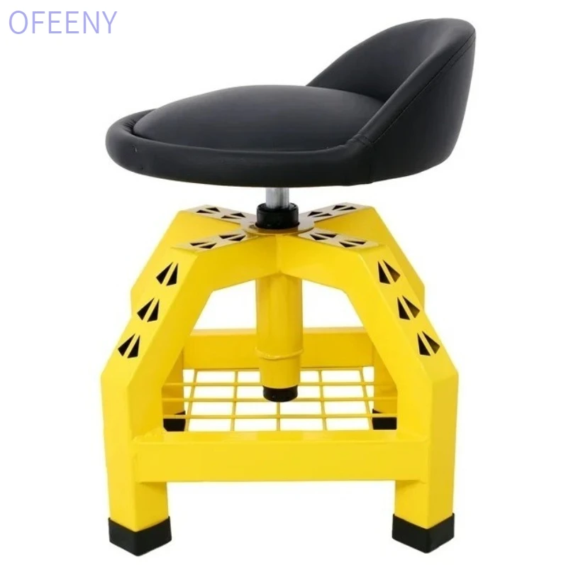 Ofeeny Rolling Auto Repair Work Stool Height Adjustable Mechanic Chair With Storage Tool Tray And Swivel Wheels - view 5
