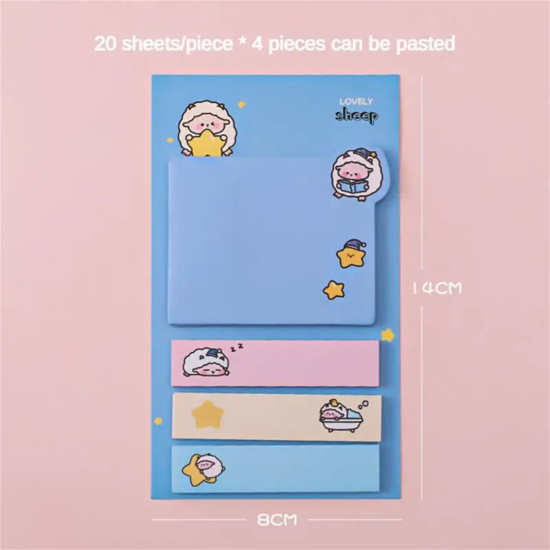 Kawaii Paper Sticky Notes, Creative Notepad, Memo Pads, School Staacquersing Adhesive Stickers, Posted It Pads
