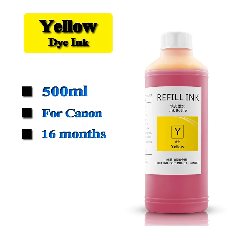 500ml PFI-107 102 104 pigment & Dye ink For Canon IPF 500 700 710 650 655 750 755 600 610 760 765 670 680 685 770 780 printer