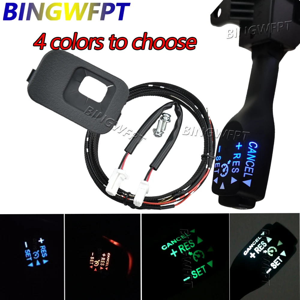 For Toyota RAV4 2009-2013 Corolla 2010-2013 45186-02150-B0 45186-42030 4 Color Backlight Cruise Control Switch With Dust Cover