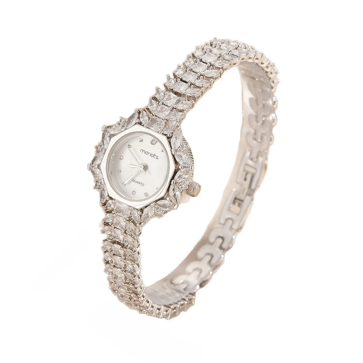 

Diamond round ladies watch free adjustment bracelet watch women's quartz watch