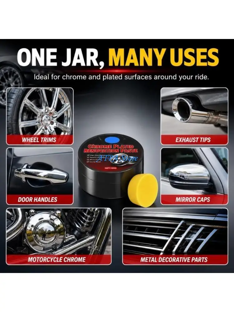 U13C Wheel Polishing Paste Manual Use for Light Scratch Care and Manual Metal Cleanup