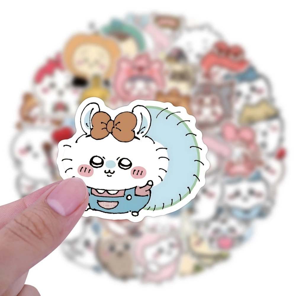 60pcs Cartoon Chiikawa Stickers Laptop Phone Case Luggage Notebook Guitar DIY Graffiti Cute Jiikawa Decal Sticker Kids Toy image 4