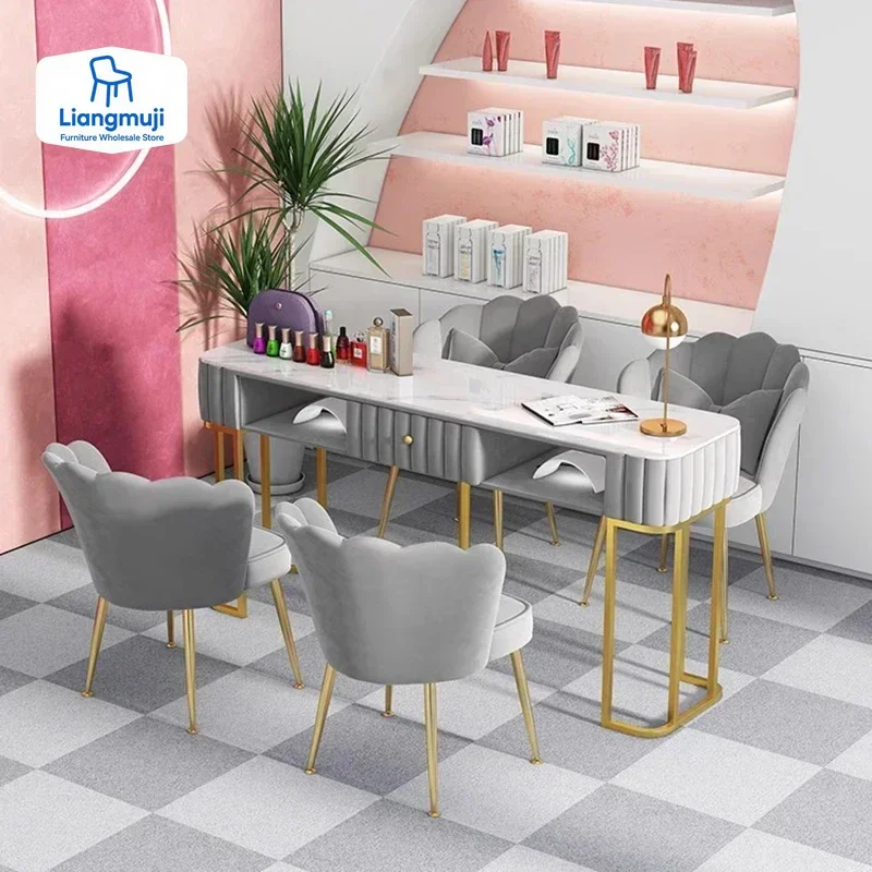 

Modern Nail Equipment Professional Manicure Table Aesthetic Gel Nails Salon Tables Designer Mesas De Manicura Nail Equipment