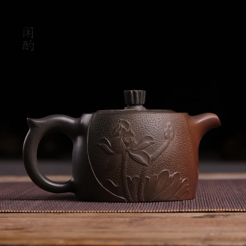 |Xianyan Handmade Raw Ore Guangxi Qinzhou Xiaoxing Pottery Pot Well Curb Handmade Kung Fu Tea Set