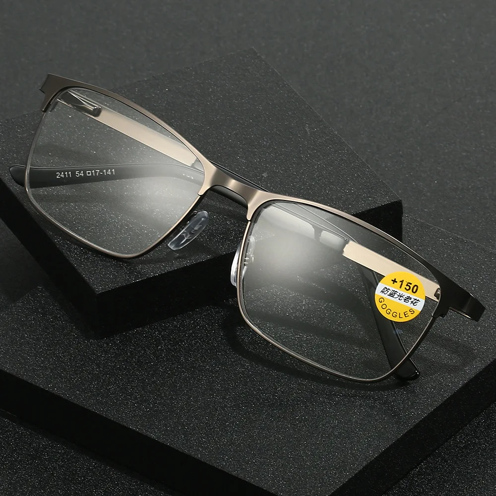 Klassische Vollformat-Anti-Blaulicht-Lesebrille, modische hochauflösende Brille für mittlere und ältere Menschen, UV-beständig