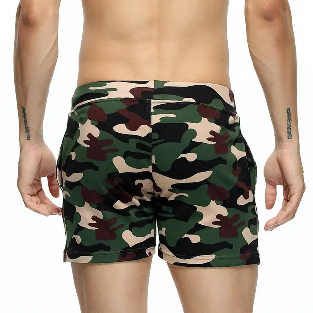 SEOBEAN Mens Casual Shorts Cotton Camo Sweatpants Short Summer Hot Fitness Jogger Shorts Men Gym Shorts