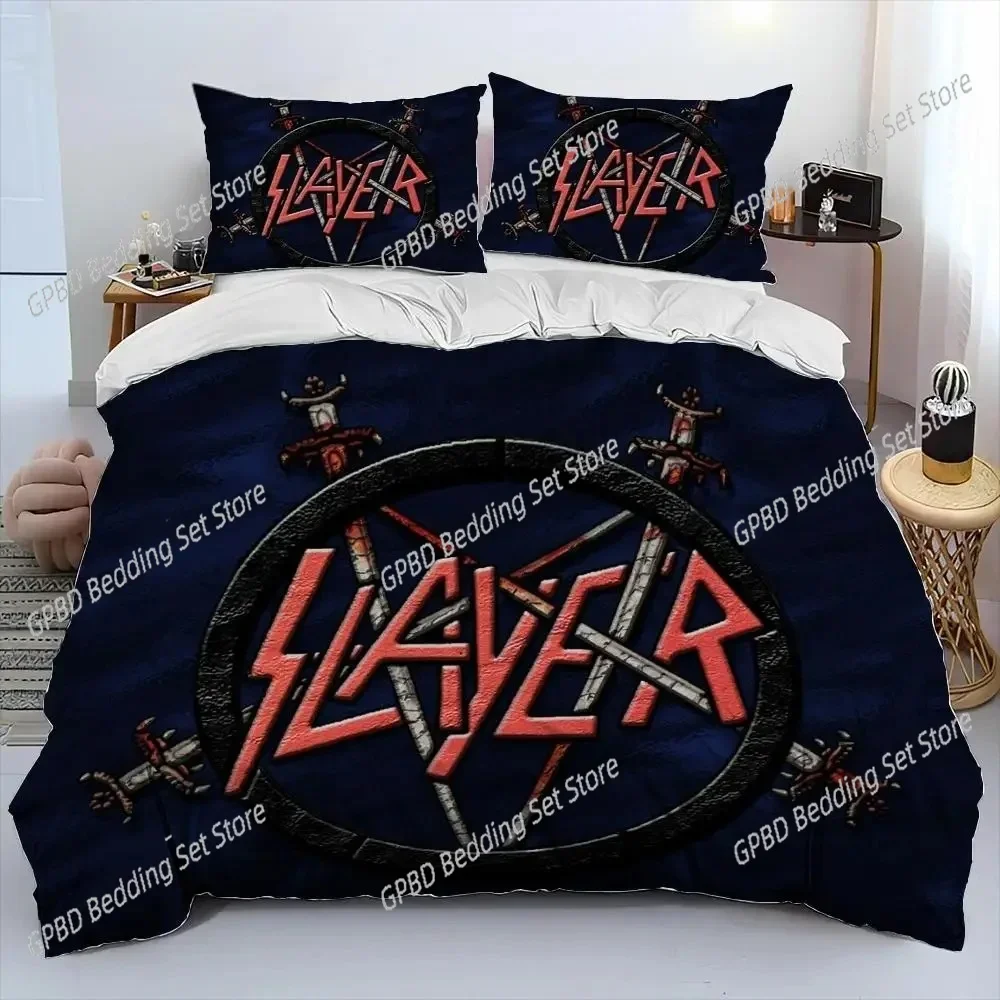 

Slayer Heavy Metal Band Music Bedding Set Single Twin Double Queen King Cal King Size Bed Linen Set