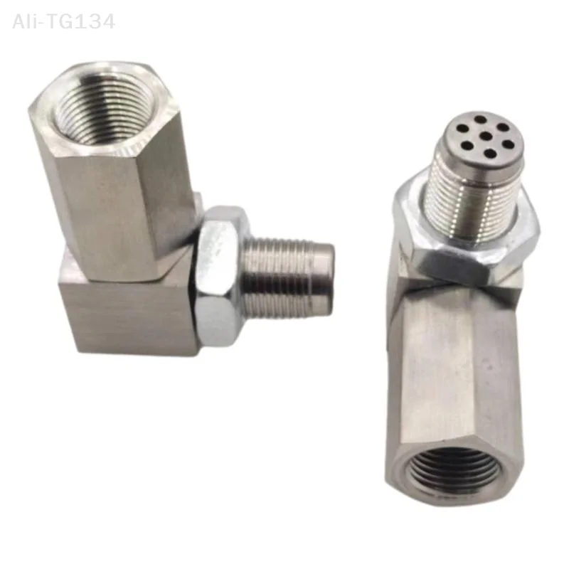 Car Oxygen Sensor Adapter Connector, Auto Modification Accessories, 90 Degree, M18, 1Pc