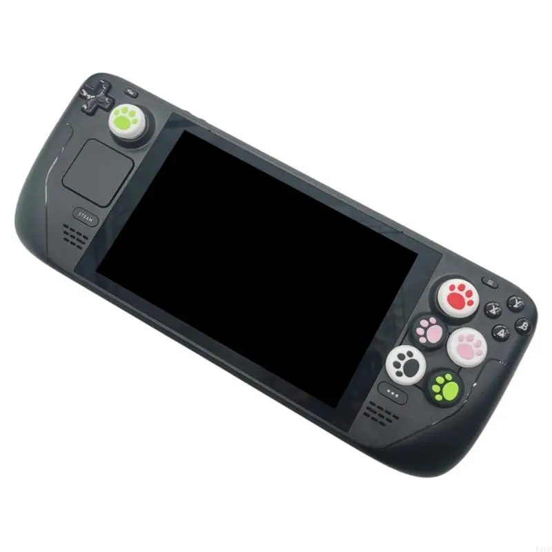 y5lc cat-claw joystick caps soft silicone thumb grip cover for steam deck button