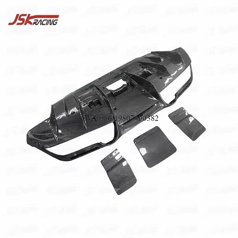 Wmwmnu Carbon Fiber Rear Diffuser Lip for F8 Tributo 2019 2020 2021 Rear Bumper Splitter Spoiler Body Kit Auto