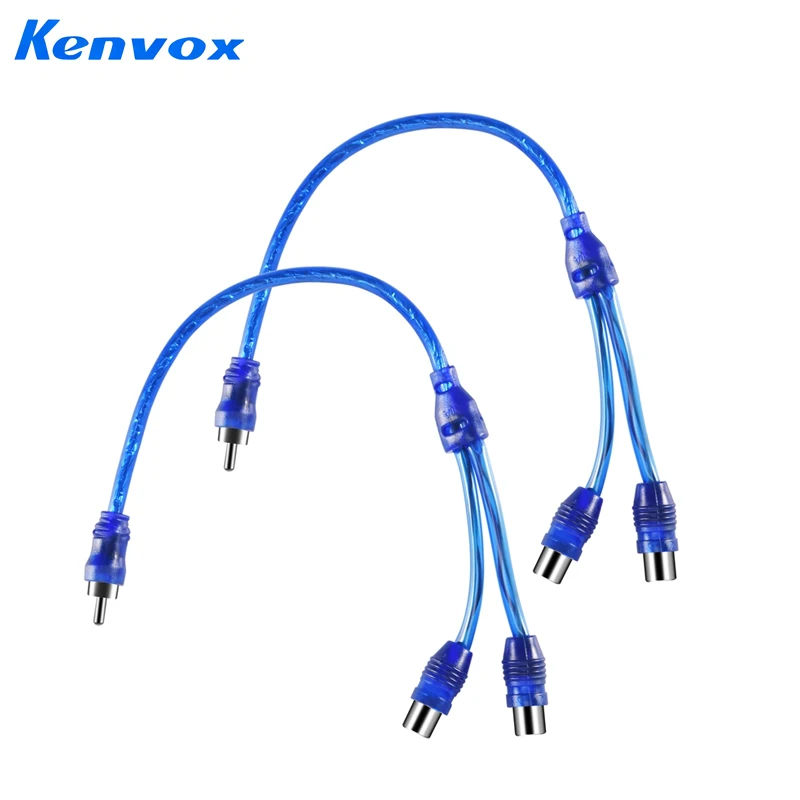 RCA Female To 1 RCA Male Splitter Car Audio Adapter Cable Wire Connector Car Audio System Subwoofer Portable Speaker